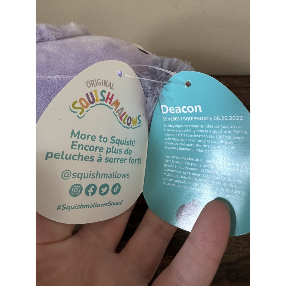 Squishmallows Deacon The Purple Donkey 5" Plush Toy 2024 Jazwares NEW WITH TAGS - Picture 4 of 5